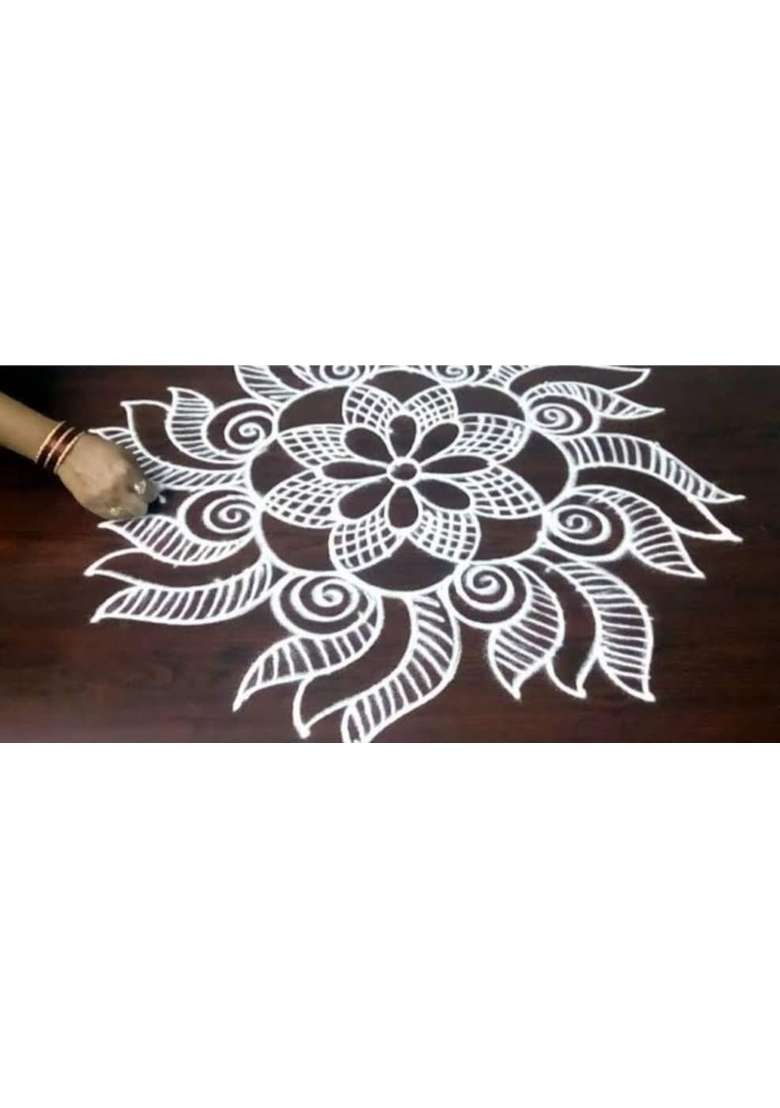 Darmika Homemade Pure White Rangoli Powder Kolam Powder - Indya