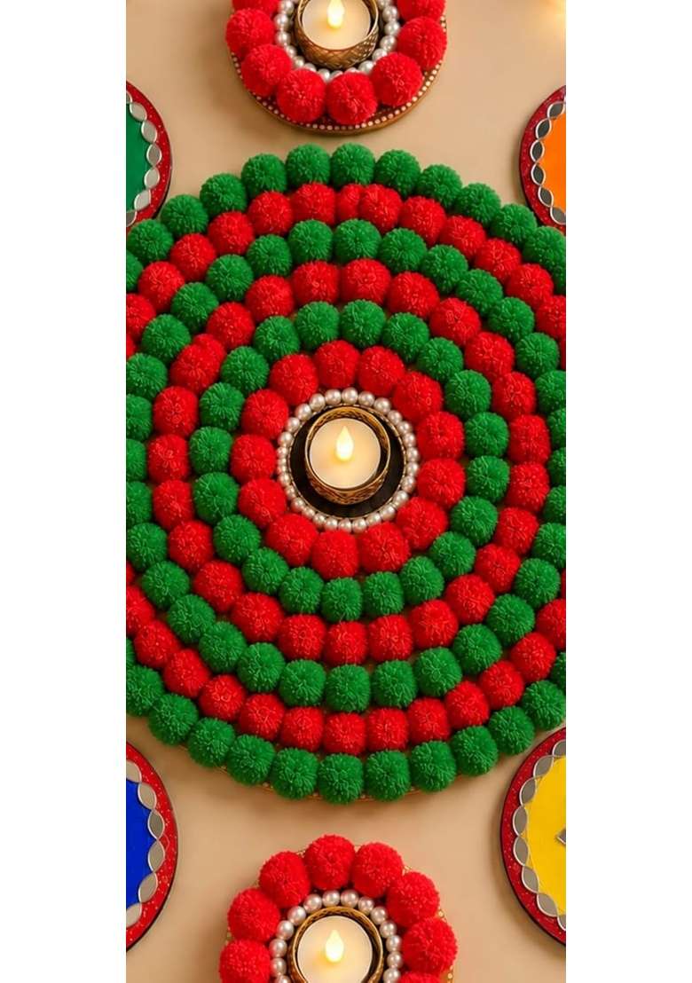 Divicraft Flower Rangoli Handmade Rangoli - Indya