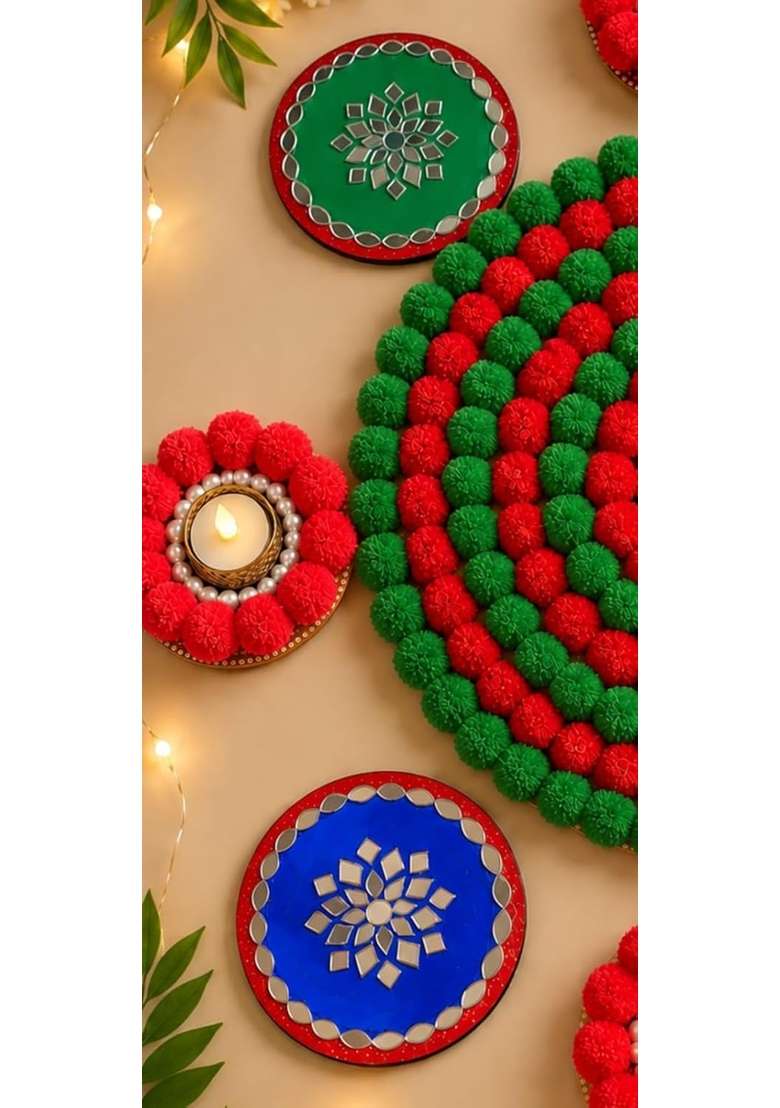 Divicraft Flower Rangoli Handmade Rangoli - Indya