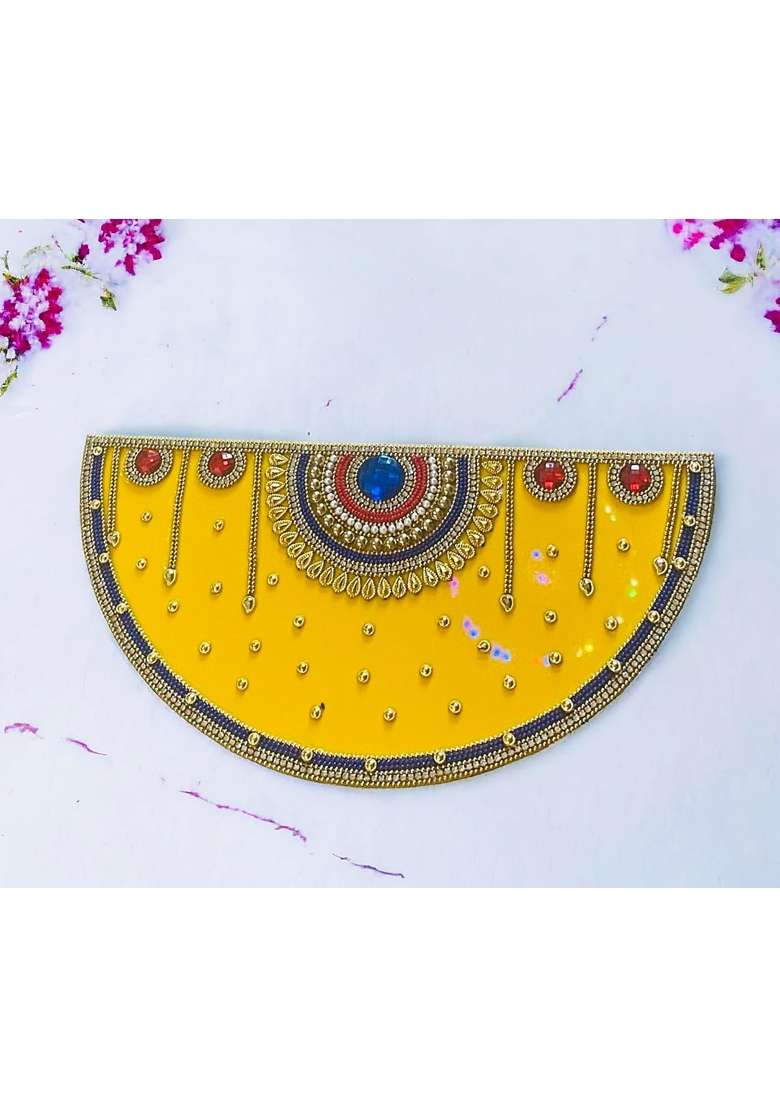 Multicolour Ready to Use Acrylic Rangoli 24 by 12 Inches Decor for Ganesh Chaturthi - Indya