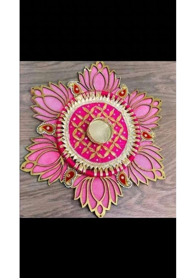 Aabhaas Design Multicolour Acrylic Handcrafted Decorative Designer Rangoli Set Floor Wall Table Rangoli - Indya