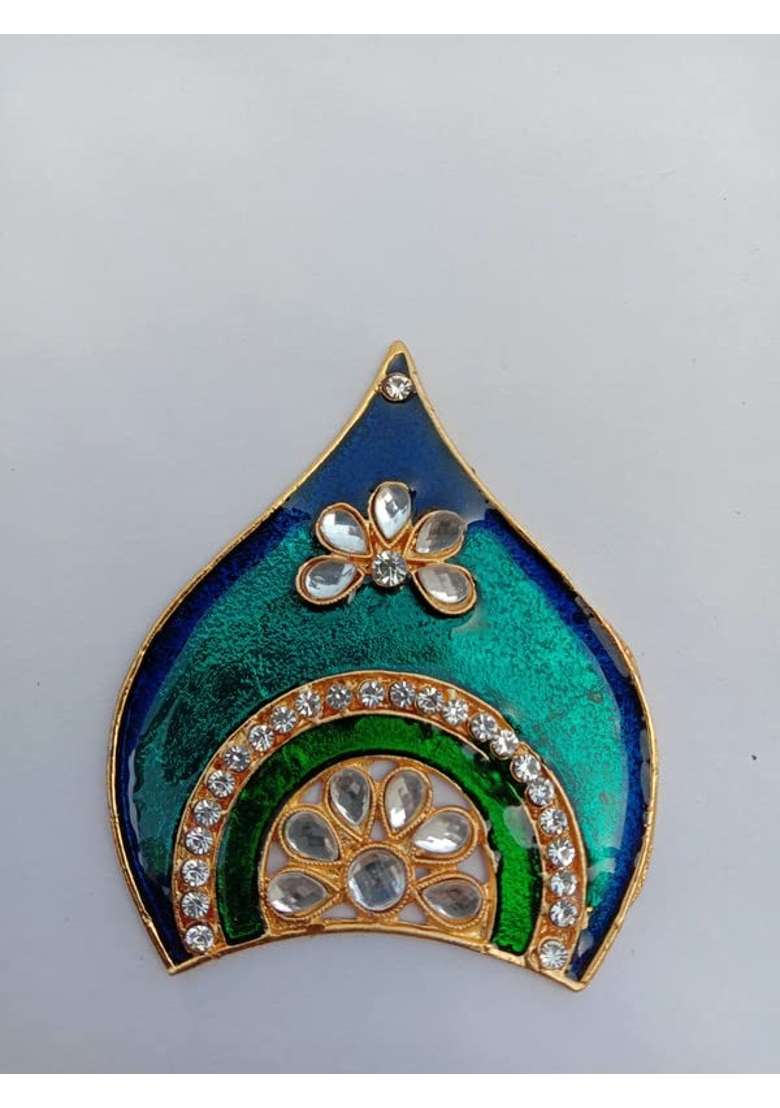 Multicolour Kajalenterprises Peacock Rangoli Set for Decoration Metal D Cor Piece for Table Wall - Indya