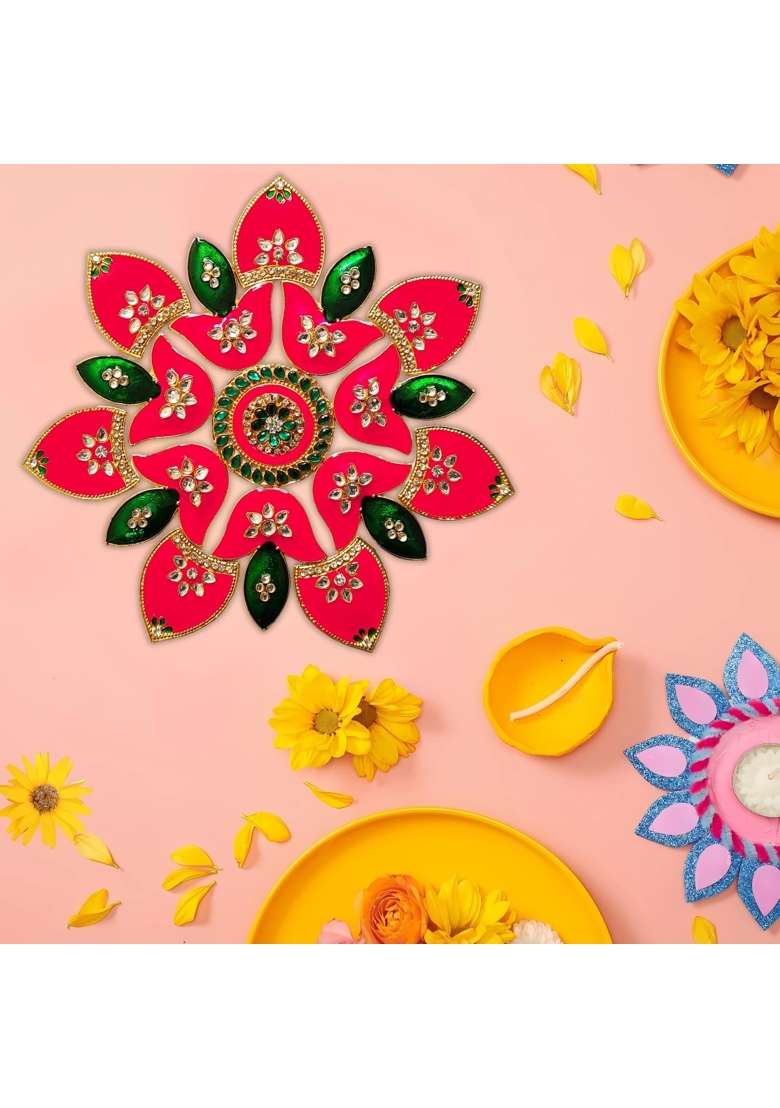 Kala Samarpan Metal Rangoli Set for Decoration Metal D Cor Piece for Table Wall - Indya