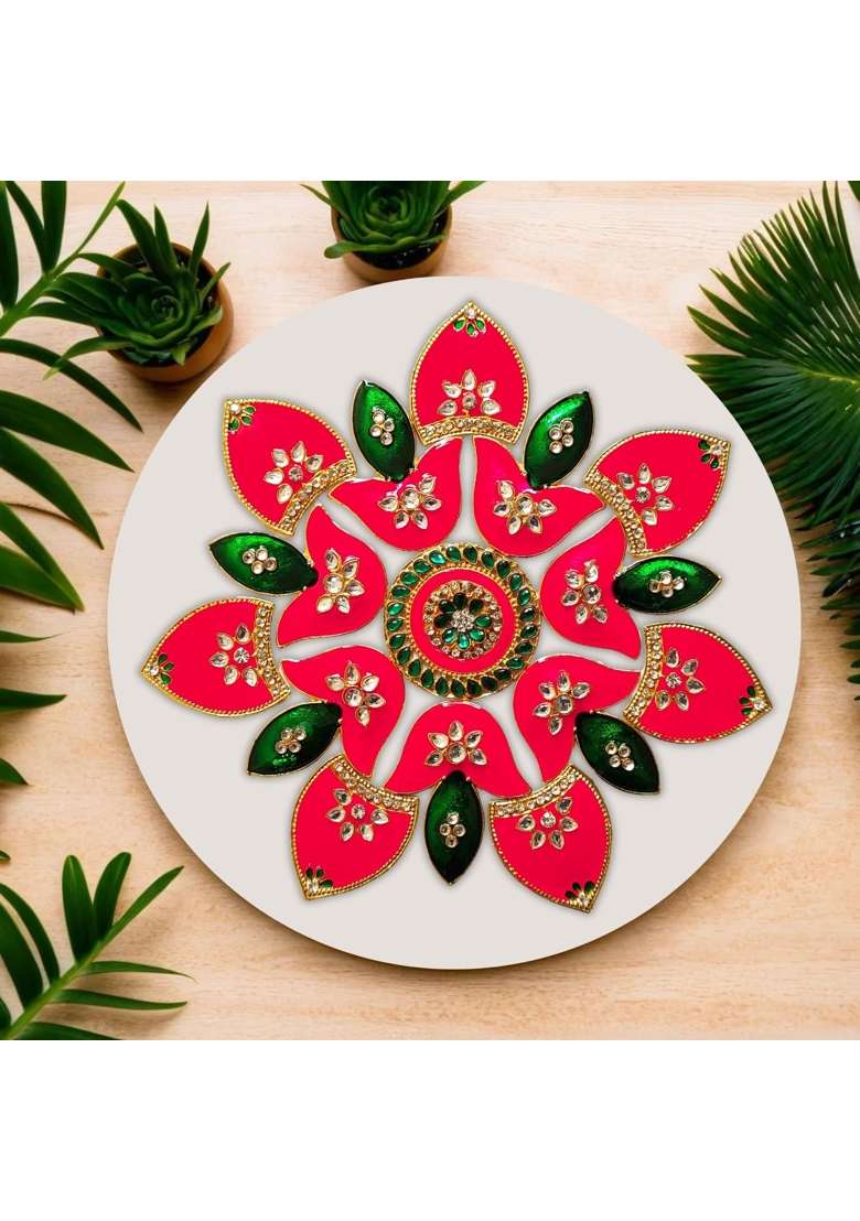 Kala Samarpan Metal Rangoli Set for Decoration Metal D Cor Piece for Table Wall - Indya