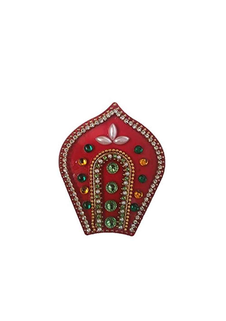 Shreeji Decor Collections Designer Acrylic Rangoli Red 12 Inches 9 Piece Set - Indya