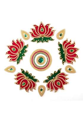 Tarini Gallery Rangoli Floor Rangoli Traditional Indian Handmade Acrylic Home Decor for Festival Wedding Party