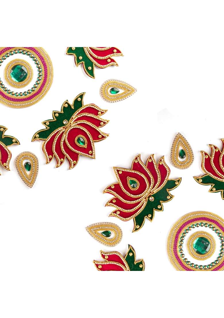 Tarini Gallery Rangoli Floor Rangoli Traditional Indian Handmade Acrylic Home Decor for Festival Wedding Party - Indya