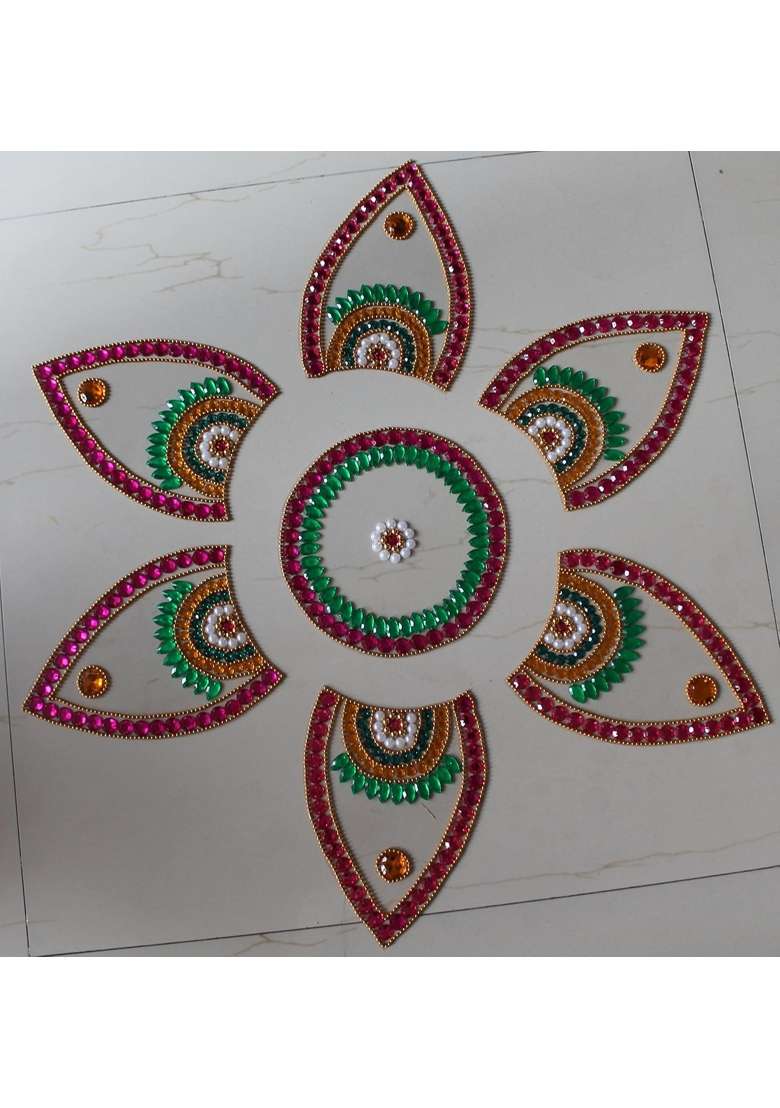 Handicraftstop Reuseable Rangoli Blue - Indya