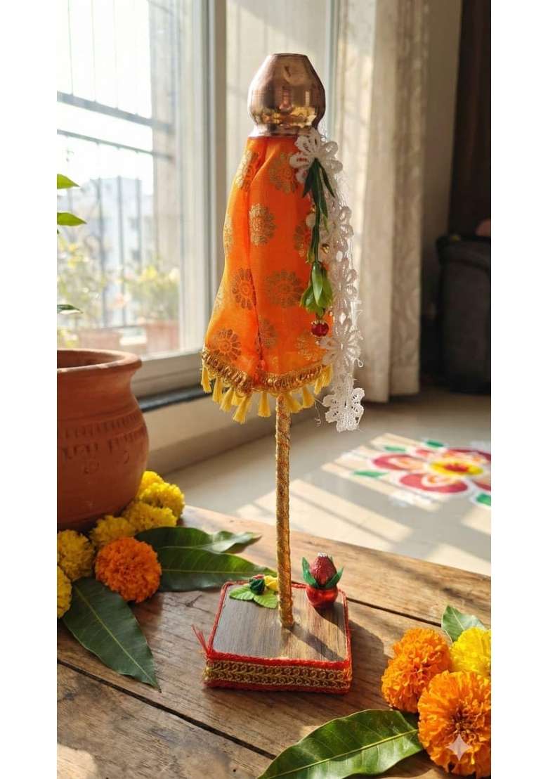 Gurukrupa Shoppy Dark Purple Floral Rangoli Base 12IN Haldi Decor Set 1 Plus Acrylic Rangoli Pooja Room - Indya