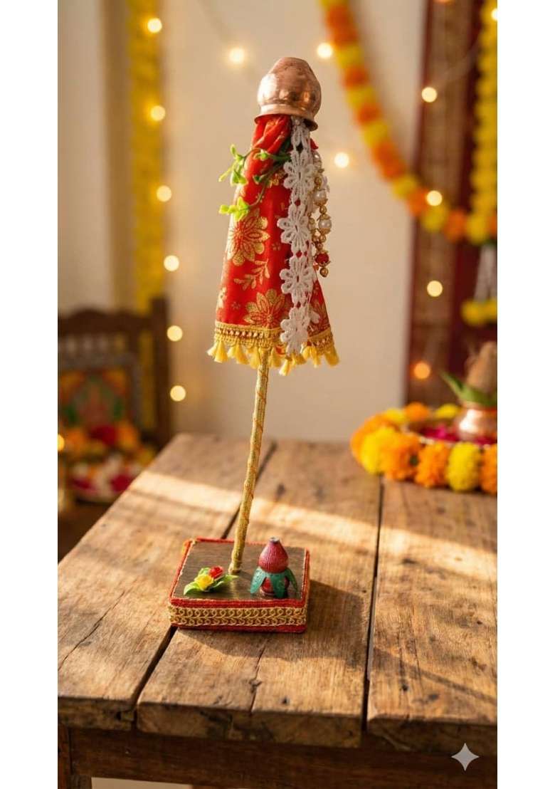 Gurukrupa Shoppy Dark Purple Floral Rangoli Base 12IN Haldi Decor Set 1 Plus Acrylic Rangoli Pooja Room - Indya