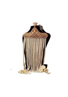 Royal Groom Handcrafted Golden Zardosi Kalgi with White Plume and Traditional Pearl Stranded Sehra