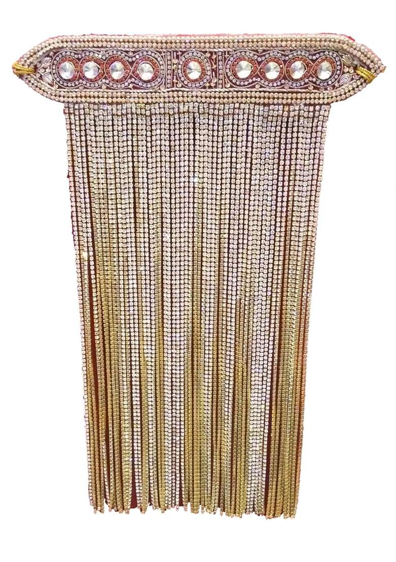 J Tushar Golden Groom Heavy Stone Sehra - Indya