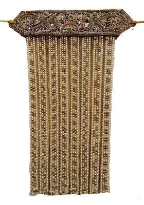J Tushar Mens Velvet Groom Sehra Multicolour Free Size