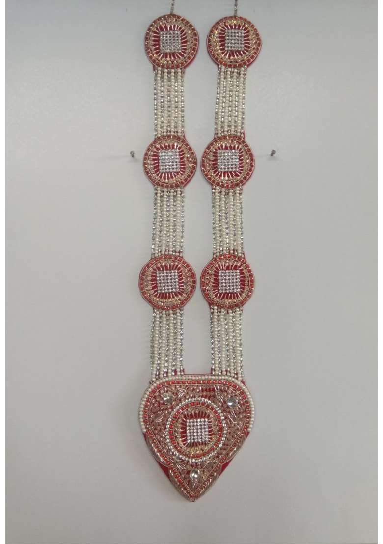 Multicolour Handy House Traditional Groom Pan Haar Pearl String Wedding Pan Haar for Sehra - Indya