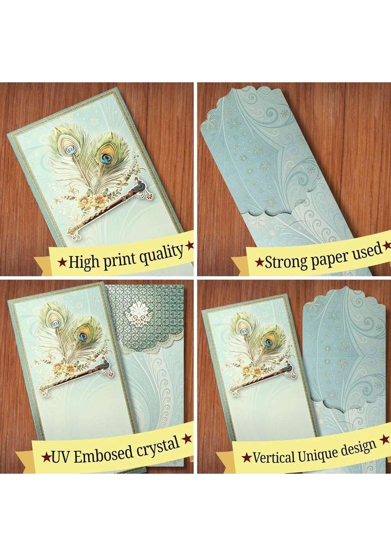Fonsie Cash Shagun Fancy Design Envelopes for Gifting Money on Wedding Gift Baby Shower Gift Shagun Pack of 50 - Indya