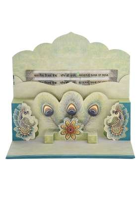 Fonsie Peacock Popup Pcs Cash Envelopes for Gifting Money on Wedding Gift Baby Shower Gift Shagun Pack of 10