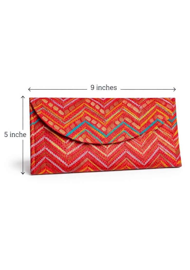 Nayashi Embroidered Shagun Envelopes with Sequin Highlights Wedding Cash Gift Money Envelope Set of 5 - Indya