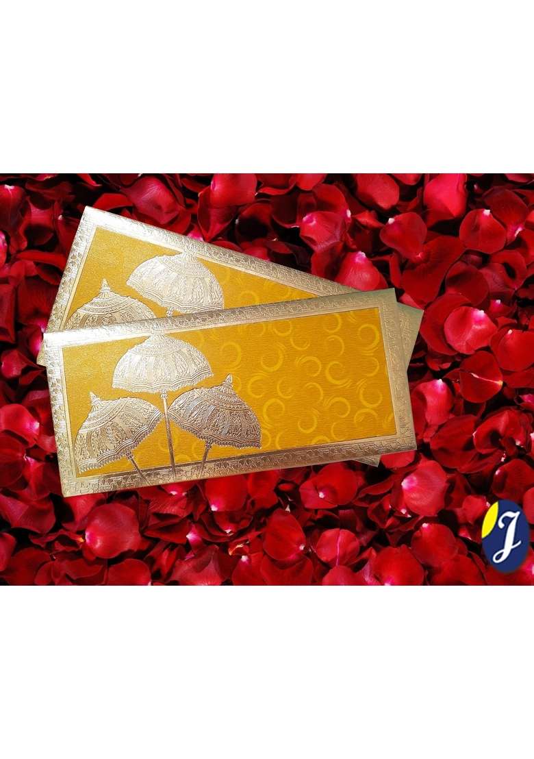Jewett 50 Pcs Designer Sagan Cash Money Envelopes Umbrella Style Handmade Shagun Envelopes Pack of 50 - Indya