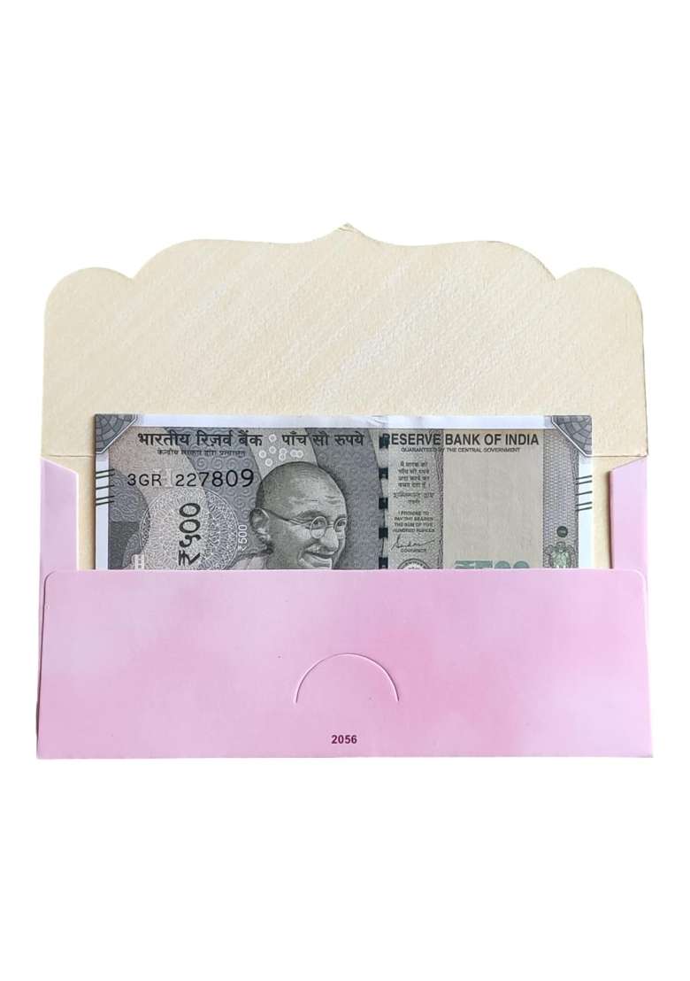Jhintemetic Elegant Pink Floral Shagun Envelopes 18 Point 5CM X 9 Point 0CM Perfect for Weddings Pack of 40 - Indya