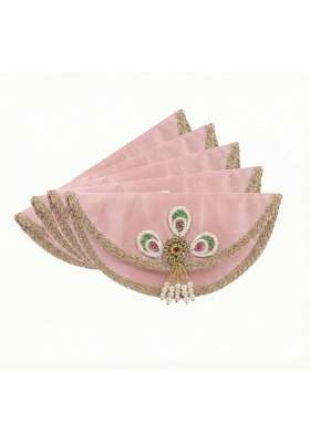 Premium Cotton Silk Shagun Cash Envelopes Handcrafted Beaded Motif with Pearl Tassels Pack of 5