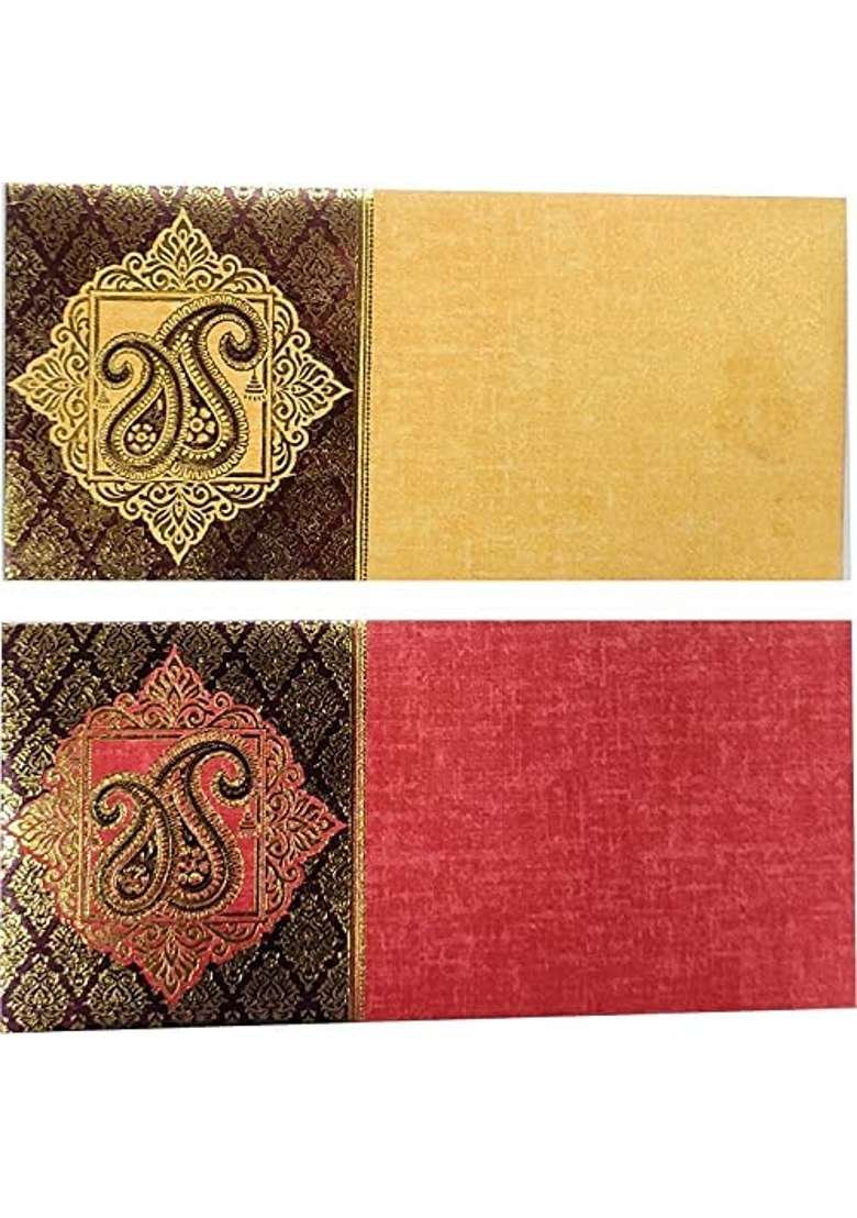 Peeplvalue Multicolor 40 Pcs Designer Handmade Sagan Cash Gift Money Envelopes - Indya