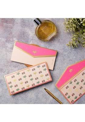 Pink Paper Co Shagun Envelope Money Envelopes for Gifting Cash with Gold Foil Printing Wedding Pack of 10
