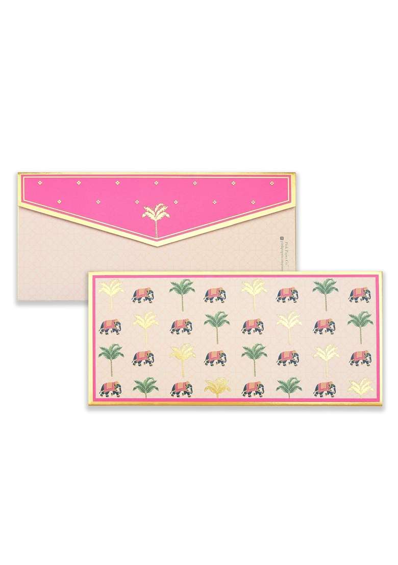 Pink Paper Co Shagun Envelope Money Envelopes for Gifting Cash with Gold Foil Printing Wedding Pack of 10 - Indya