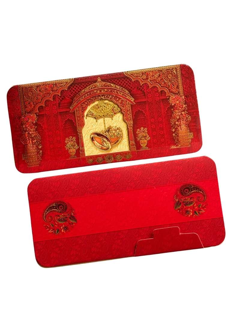 Vanya Creations Window View Umbrella Design Shagun Envelopes for Gifting Cash Money Cover Matte Pack of 20 - Indya