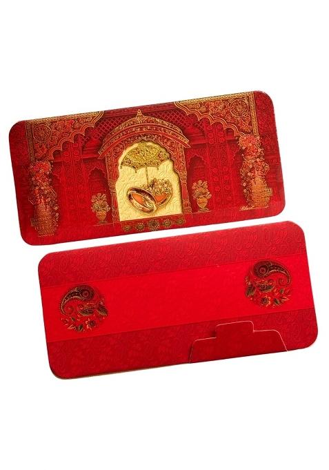 Vanya Creations Window View Umbrella Design Shagun Envelopes for Gifting Cash Money Cover Matte Pack of 20