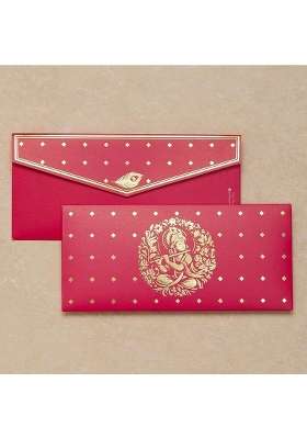Pink Paper Co Luxurious Shagun Envelope Money Envelopes for Gifting Cash with Gold Foil Printing Pack of 10
