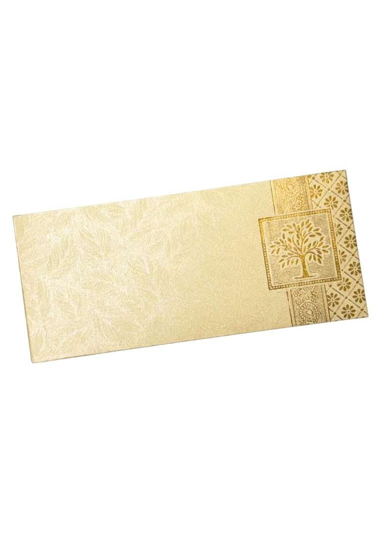 Vanya Creations Rectangle Shape Metallic Paper Shagun Envelopes for Gifting Sagan Lifafa Wedding Pack of 100 - Indya