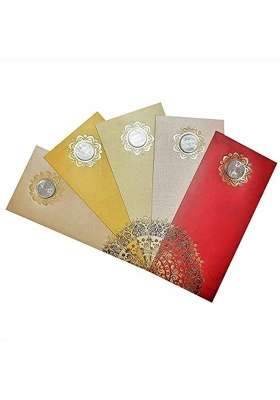 Peeplvalue Designer 100 Pcs Multicolored Sagan Cash Gift Money Envelopes