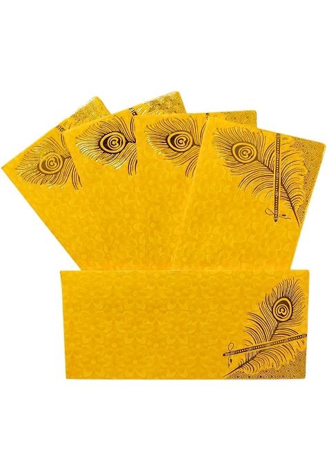The Home Bazar Metallic Finish Shagun Envelopes 5 Colours of 10 Each Pack of 50