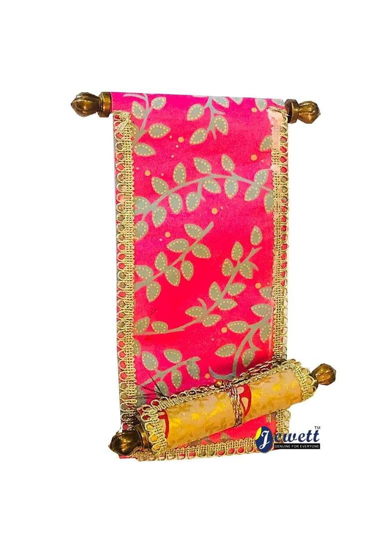 Jewett Ethnic Scroll Style Shagun Envelope Shahi Farmaan Style Gift Envelopes for Wedding Pack of 25 - Indya