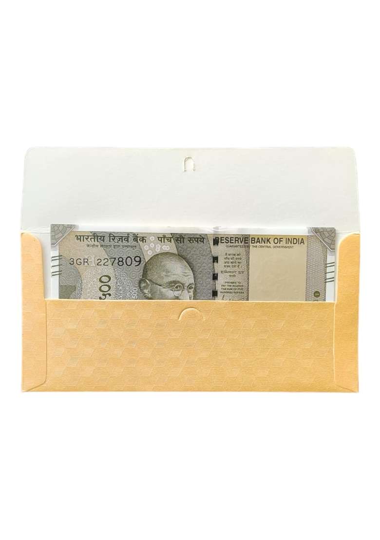 Jhintemetic Matellic 5 Colours of 25 Each Colourful Designer Shagun Lifafa Money Gift Envelope Pack of 125 - Indya
