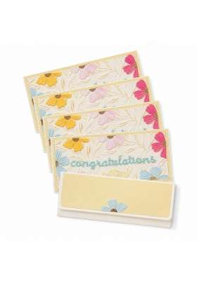 Handmade Floral Congratulations Shagun Envelope Money Gift Envelopes for Wedding Engagement Pack of 5