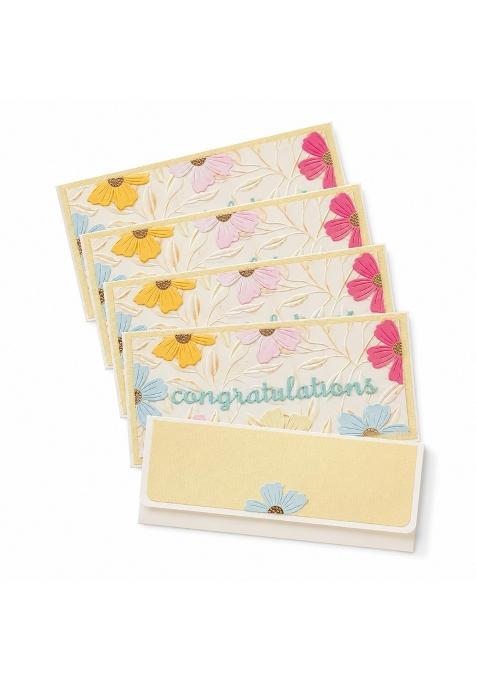 Handmade Floral Congratulations Shagun Envelope Money Gift Envelopes for Wedding Engagement Pack of 5