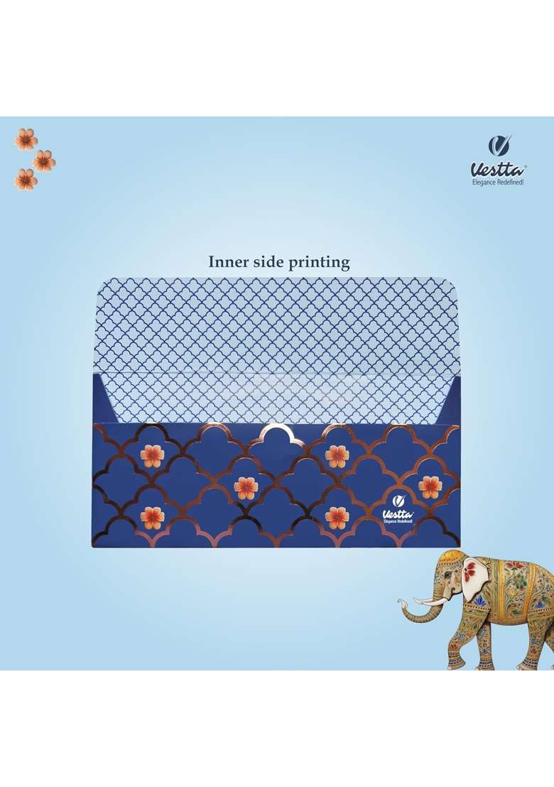 Vestta Elegance Redefined Shagun Envelopes for Gifting Money Pichwai Design Matt Finish 7 and Half L - Indya