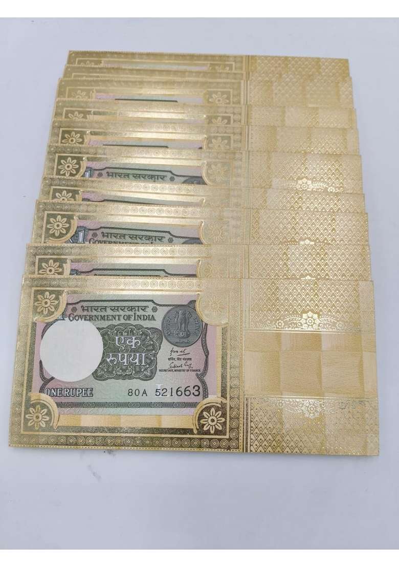 Wedding Shagun Envelopes for Cash Gift Golden Foil Printed Design - Indya