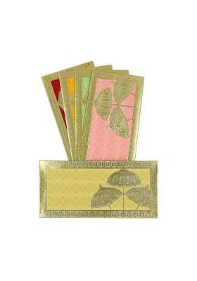 Transbound 100 Pcs Umbrella Pattern Shagun Envelopes for Cash Gifts in Weddings Birthdays Rakhi