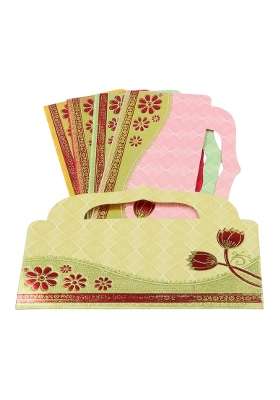 Transbound 50 Pcs Premium Purse Shape Shagun Envelopes for Cash Gifts in Weddings Birthdays Rakhi