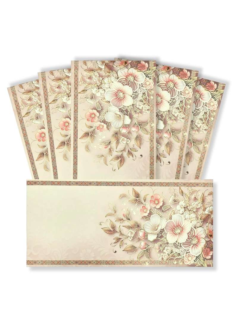 Fonsie Cash Shagun Fancy Design Envelopes for Gifting Money on Wedding Gift Baby Shower Gift Shagun Pack of 30 - Indya