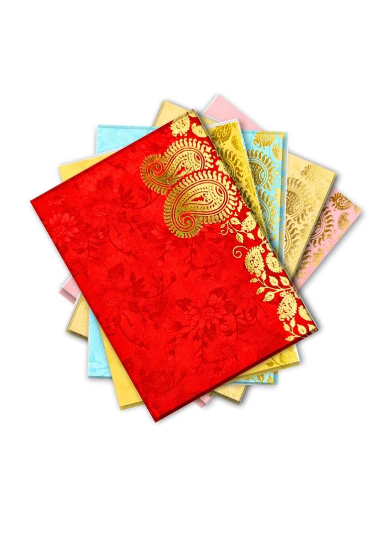 Vibsee Designer Pocket Size Shagun Envelopes for Gifting Cash Sagan Lifafa Wedding Occasion Money Pack of 100 - Indya