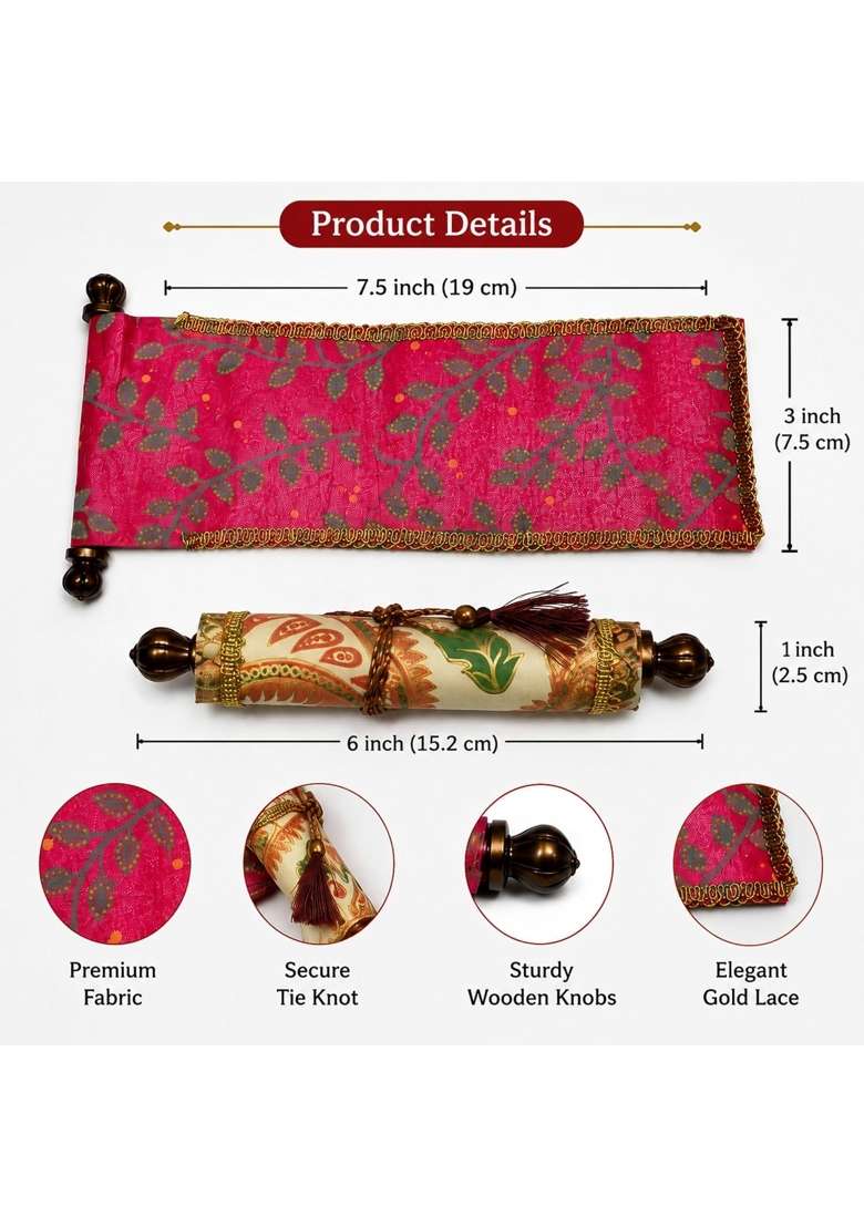 Premium Handmade Paper Ethnic Scroll Shagun Money Envelopes for Wedding Birthday Engagement Pack of 20 - Indya