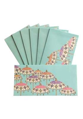 Jhintemetic Premium Shagun Cash Gift Envelopes 350 GSM Thick Designer Money Envelopes with Gold Foil Pack of 50