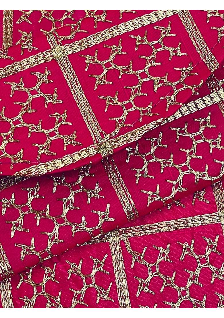Moira Majenta Silk Embroidered Cloth Envelopes 5Pcs 21 X11 Cms for Shagun Sagun Gifting - Indya