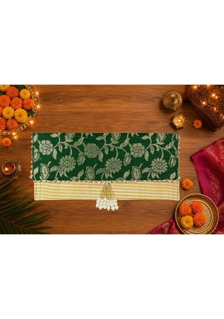 Navkathanak Green Cloth Shagun Lifafa Pack of 2 - Indya