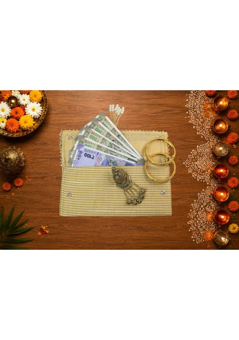 Navkathanak Green Cloth Shagun Lifafa Pack of 2 - Indya