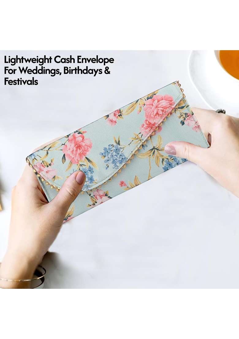 Kuber Industries 6 Pcs Fancy Silk Shagun Envelope for Gifting Money - Indya