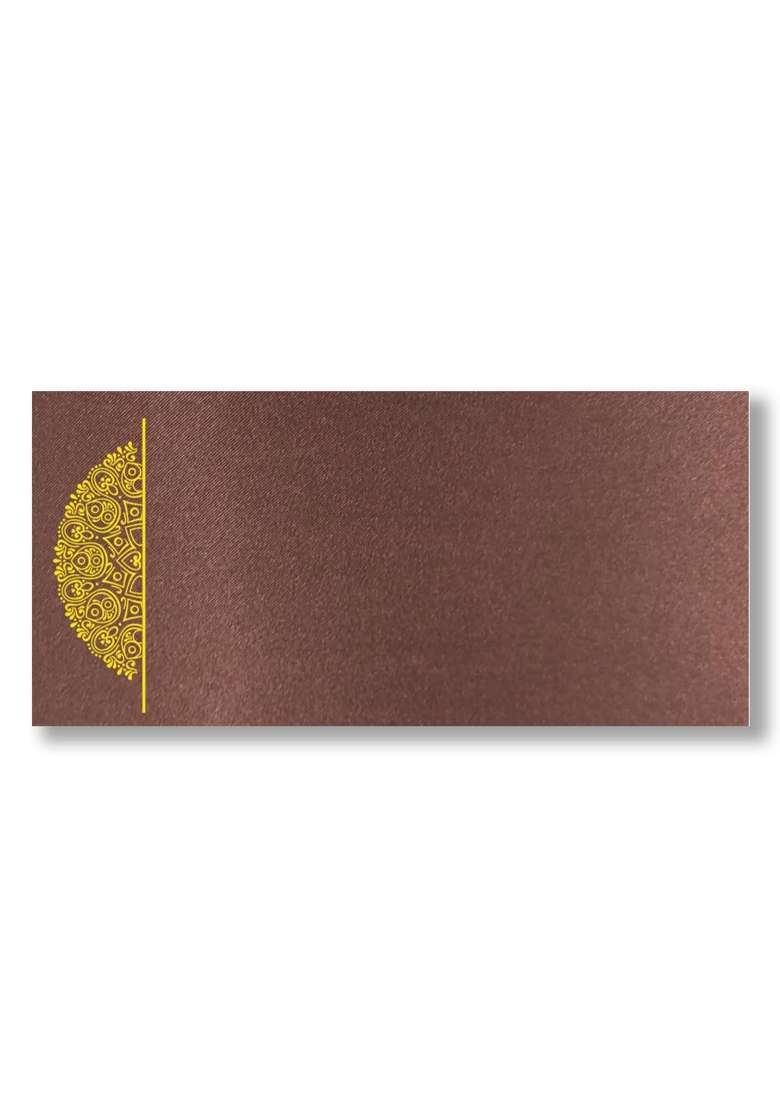 Brown Cloud Exclusive Satin Brown Shagun Money Gift Envelope Cover Lifafa for Gift Festival Pack of 20 - Indya
